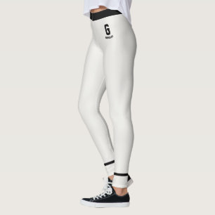 Personalisiertes Süßes Neutrales Schwarzes Gestrei Leggings