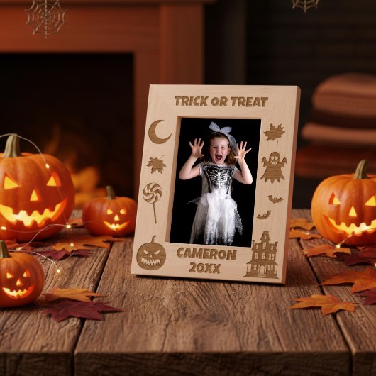 Personalisiertes Süßes oder Saures Halloween Geätzte Rahmen