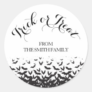 Personalisiertes 'Süßes oder Saures' Halloween Runder Aufkleber