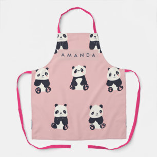 Personalisiertes Süßes-Panda-Muster Schürze
