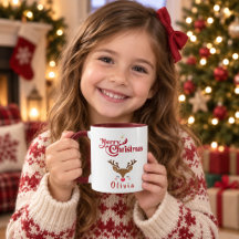 Personalisiertes süßes Rentier Frohe Weihnachten