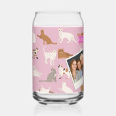 Personalisiertes süßes rosa Katzenmuster-Geschenk  Dosenglas (Rechts)