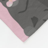 Personalisiertes süßes rosa Katzenmuster-Geschenk Fleecedecke (Ecke)