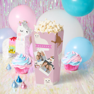 Personalisiertes süßes rosa Katzenmuster-Geschenk  Geschenkschachtel