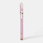 Personalisiertes süßes rosa Katzenmuster-Geschenk iPhone 16 Hülle (Linke Seite)