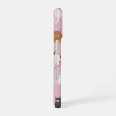 Personalisiertes süßes rosa Katzenmuster-Geschenk iPhone 16 Hülle (Rechte Seite)