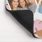 Personalisiertes süßes rosa Katzenmuster Geschenk Mousepad (Ecke)