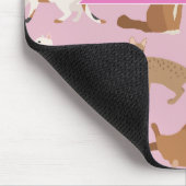 Personalisiertes süßes rosa Katzenmuster-Geschenk Mousepad (Ecke)