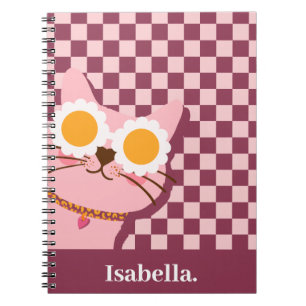 Personalisiertes süßes rosa Spiralnotizbuch Notizblock