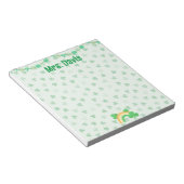 Personalisiertes süßes St. Patrick's Day-Lehrermat Notizblock (angewinkelt)