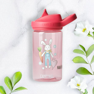 Personalisiertes süßes Stofftier Hase Kinder Trinkflasche