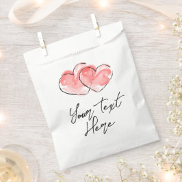 Personalisiertes süßes Wasserfarbenherz Geschenktütchen
