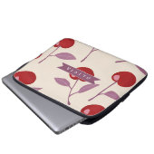 Personalisiertes Süßkirchen-Muster Süß Mädchen Ret Laptopschutzhülle (Vorne Knopf)