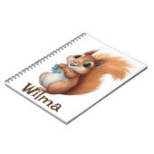 Personalisiertes Sweet Eichhörnchen SpiralNotebook Notizblock (Linke Seite)