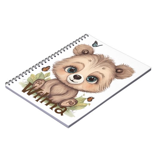 Personalisiertes Sweetest Bären SpiralNotebook Notizblock (Linke Seite)