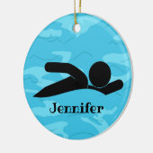 Personalisiertes Swim-Design Keramik Ornament (Links)