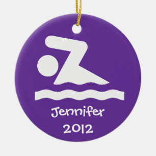 Personalisiertes Swim-Design Keramik Ornament
