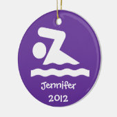 Personalisiertes Swim-Design Keramik Ornament (Links)