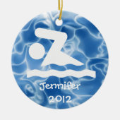 Personalisiertes Swim-Design Keramik Ornament (Vorne)