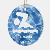 Personalisiertes Swim-Design Keramik Ornament (Links)