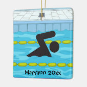 Personalisiertes Swim-Design Keramikornament (Links)