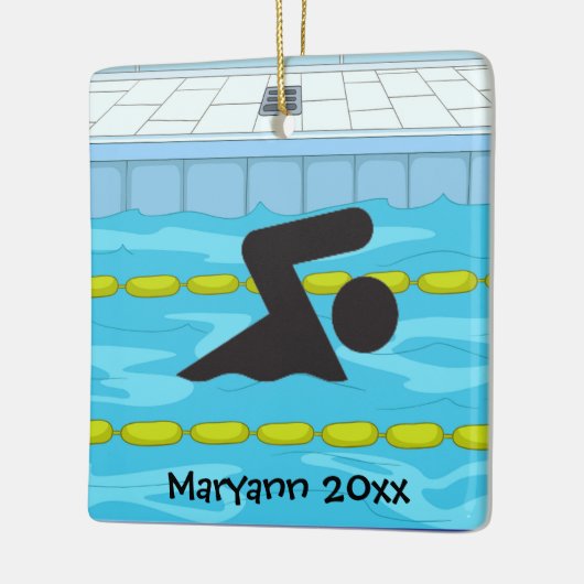 Personalisiertes Swim-Design Keramikornament (Links)