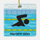 Personalisiertes Swim-Design Keramikornament (Vorderseite)
