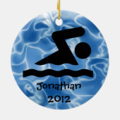 Personalisiertes Swim-Design Keramikornament (Hinten)