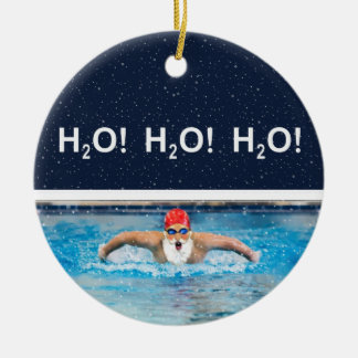 Personalisiertes Swimming Holiday Keramik Ornament