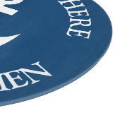 Personalisiertes Symbol für den blauen Schiffsanke Schneidebrett (Ecke)