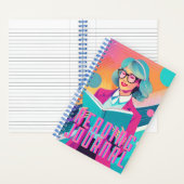 Personalisiertes Synthwave Reading Journal Notizblock (Innen)