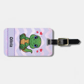 Personalisiertes T-Rex-Dinosaurier-Gepäckanhänger Gepäckanhänger (Vorderseite horizontal)