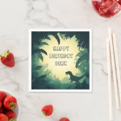 Personalisiertes T-Rex Silhouette Paper Napkin Serviette (Beispiel)