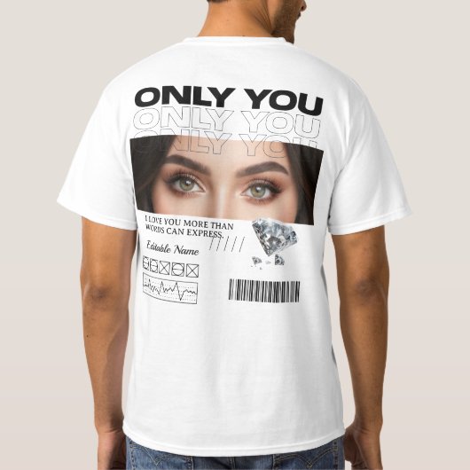 Personalisiertes T-Shirt | Benutzerdefiniertes Aug (Rückseite)
