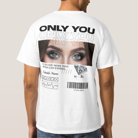 Personalisiertes T-Shirt | Benutzerdefiniertes Aug (Rückseite)