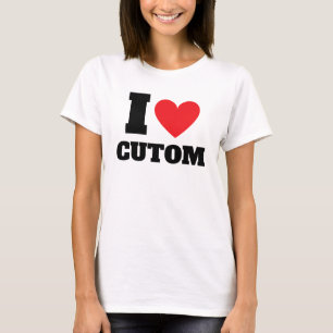 Personalisiertes T-Shirt I Love I Heart