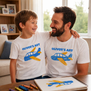 Personalisiertes T-Shirt mit der Kunst Ihres Kinde