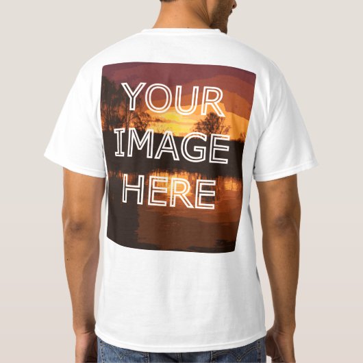 Personalisiertes T-Shirt mit Foto und Text (Rückseite)