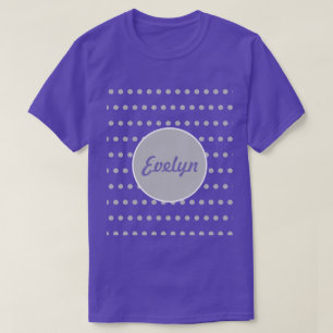 Personalisiertes T-Shirt mit Tupfen (Lavendel & Gr