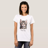 Personalisiertes Tabby Face Frauenfeind T - Shirt (Vorne ganz)