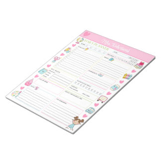 Personalisiertes tägliches Lehrer-Planernotizbuch  Notizblock