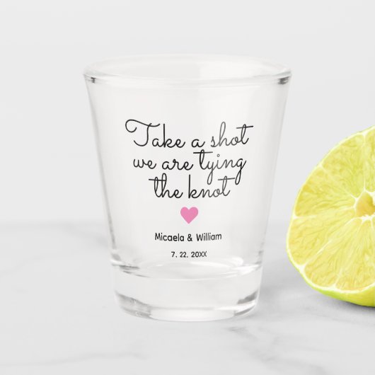 Personalisiertes Take a Shot Schnapsglas (Vorderseite)