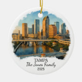 Personalisiertes Tampa-Ornament, Florida Keramik Ornament (Vorne)