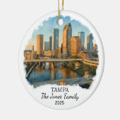 Personalisiertes Tampa-Ornament, Florida Keramik Ornament (Links)