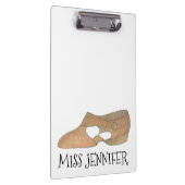 Personalisiertes Tan Lyrical Shoe Dance Teacher-Ge Klemmbrett (Rechts)