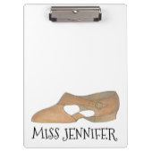 Personalisiertes Tan Lyrical Shoe Dance Teacher-Ge Klemmbrett (Vorderseite)