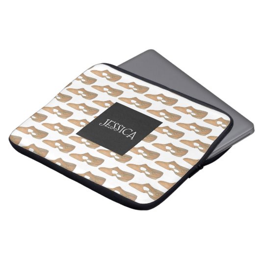 Personalisiertes Tan Lyrical Shoe Dance Teacher-Ge Laptopschutzhülle (Vorne Oben)