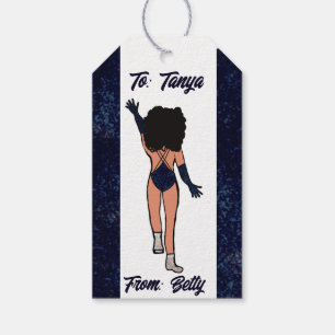 Personalisiertes Tänzer-Geschenk-Tag Indigo B Geschenkanhänger