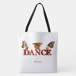 Personalisiertes Tanzschild mit Schmetterlingen  Tasche