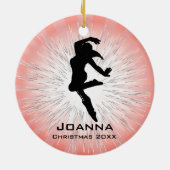 Personalisiertes Tanzschmuck Keramikornament (Hinten)